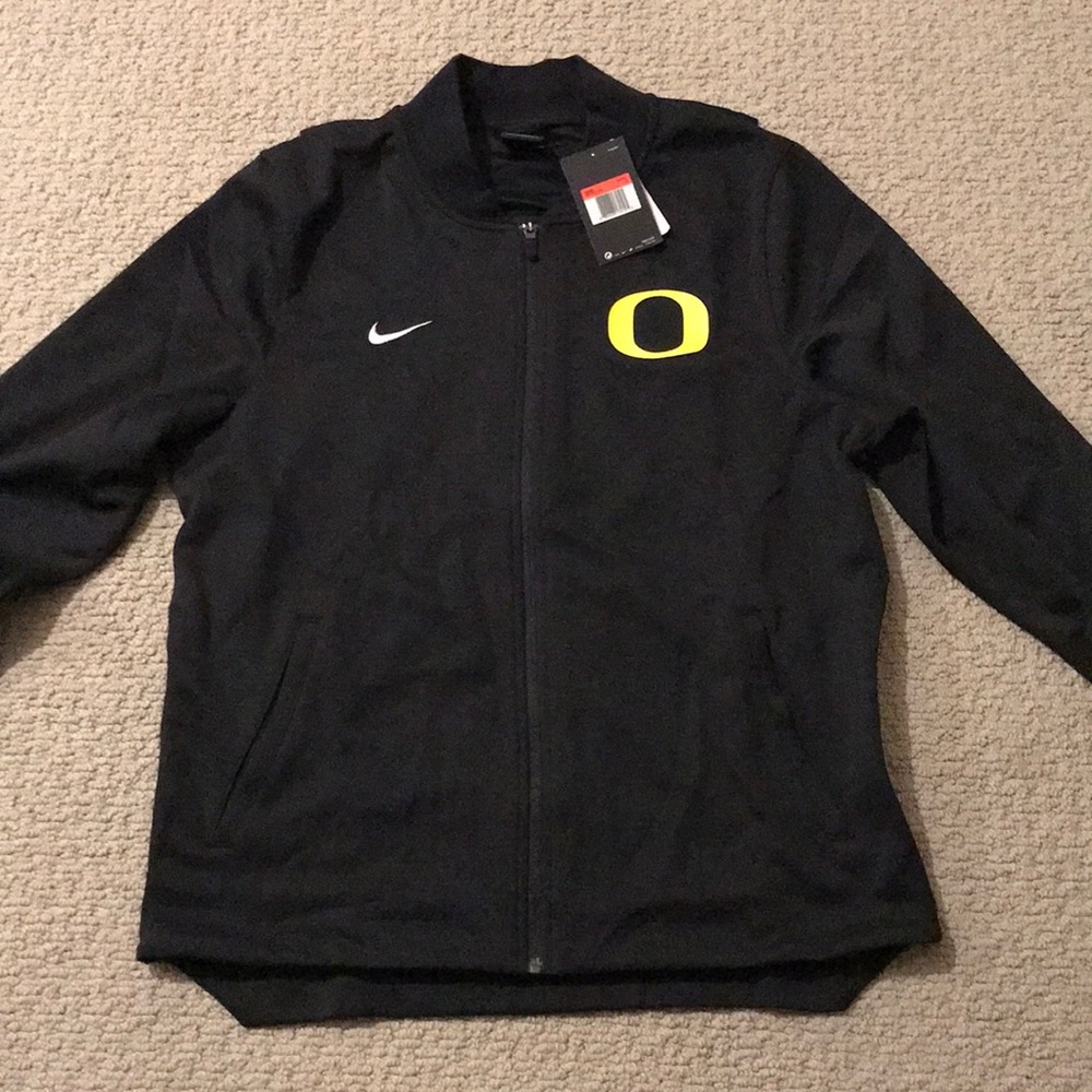 Nike Oregon Ducks zip jacket, dri-fit Men’s Large (L), Black, NWT